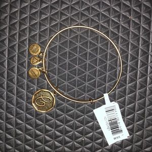 Alex and Ani Expandable Wire Bangle Initial “C” Bracelet - Russian Gold - NWT